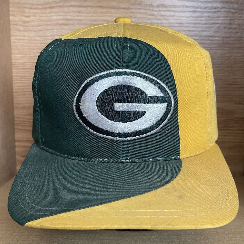 Vintage Green Bay Packers Annco Swirl Wave Snapback Hat Cap RARE